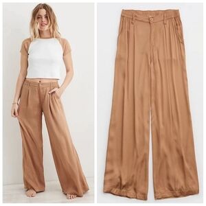 Aerie Tan Wide Leg Pants
